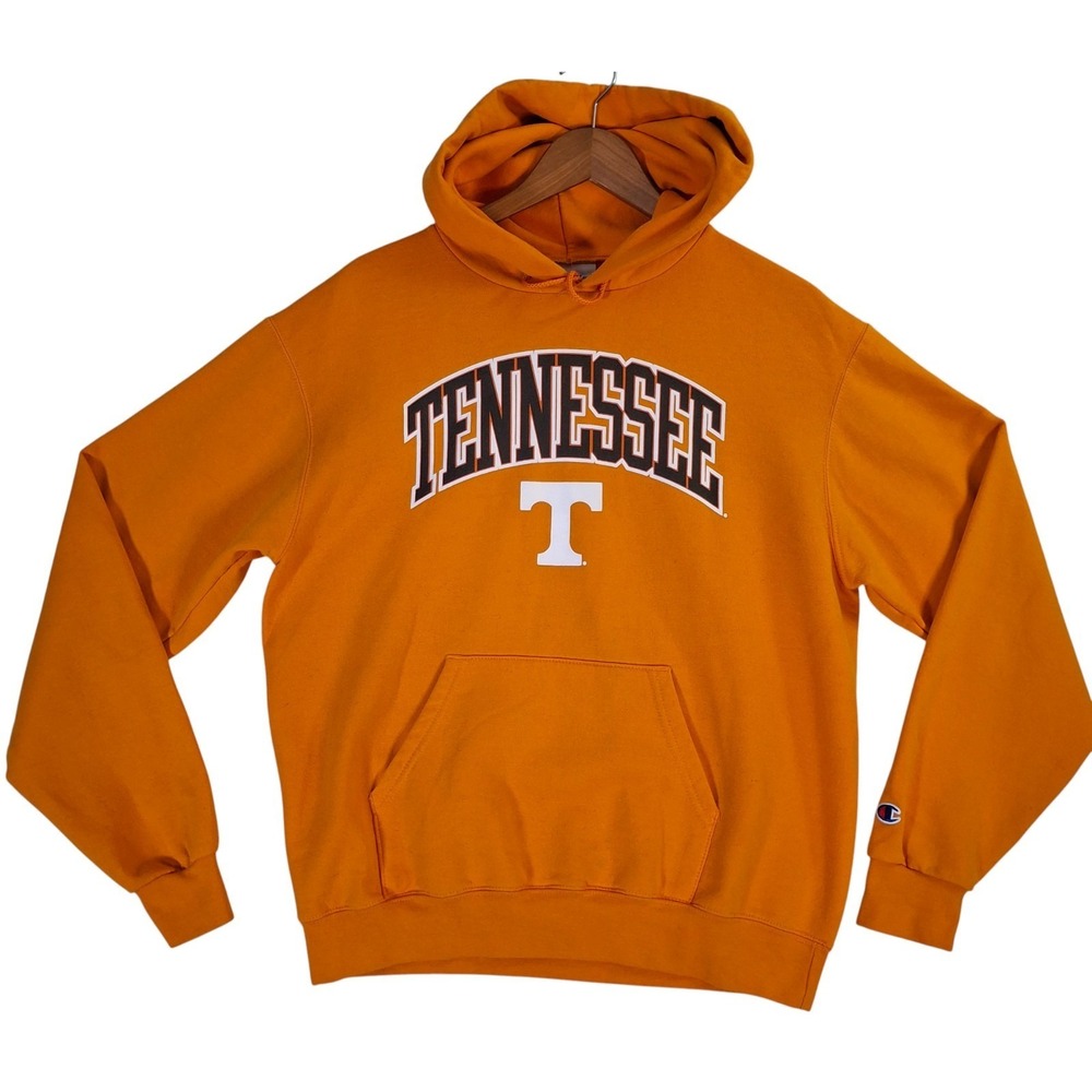 Tennessee Volunteers Hoodie Mens Medium Orange NCAA Football Sweatshirt Champion